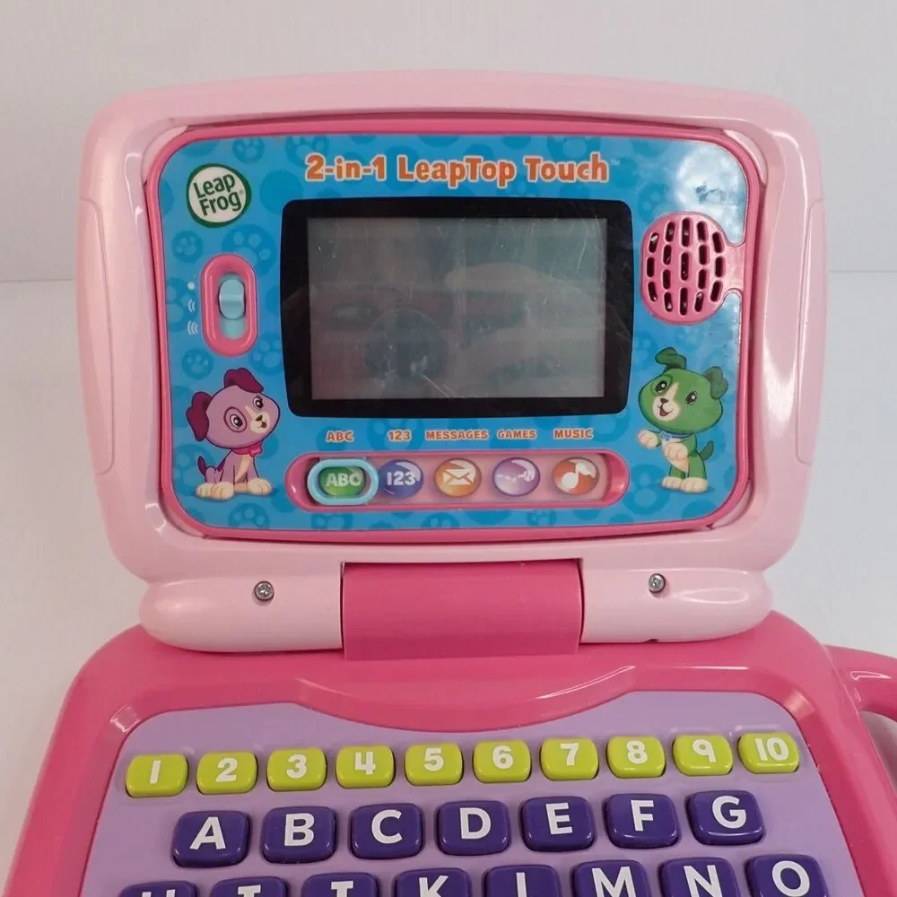 LeapFrog 2 in 1 LeapTop Touch & Laugh & Learn Pink LIL' GAMER Lot of 2 Toys